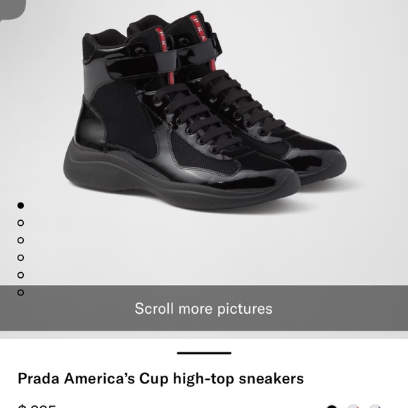Prada americas cup high top sneakers (size 10.5) - Picture 2 of 3